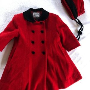 Girls Rothschild coat and matching hat